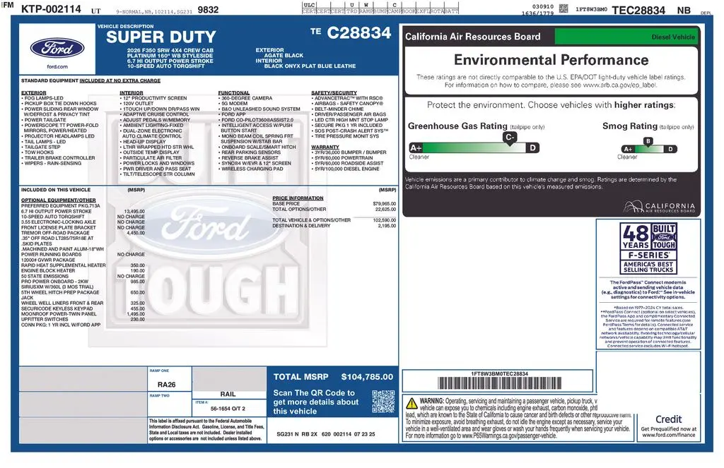2026 Ford F-350 - $95,263