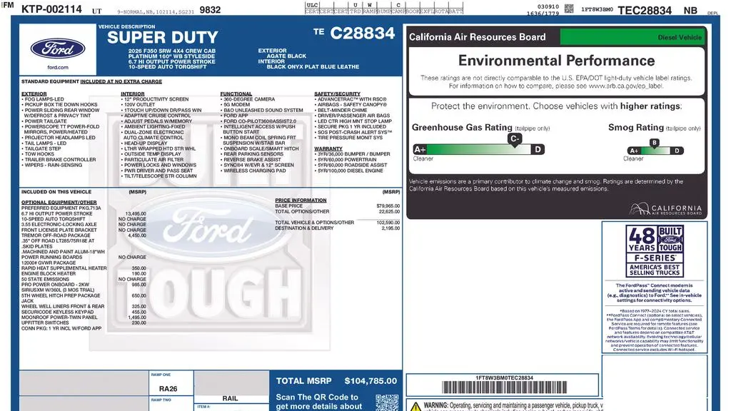 2026 Ford F-350 Super Duty Platinum