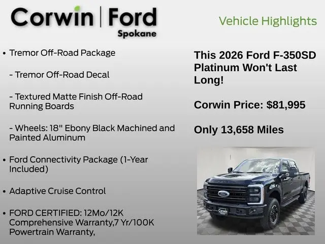 2026 Ford F-350 - $81,995
