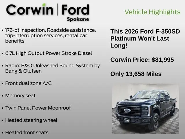 2026 Ford F-350 - $81,995