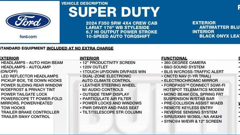 Preowned 2024 Ford F-350 Super Duty Platinum for Sale
