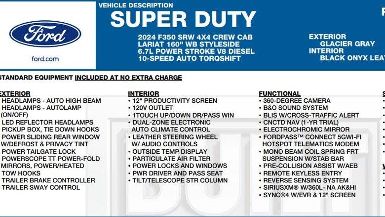Preowned 2024 Ford F-350 Super Duty Platinum for Sale
