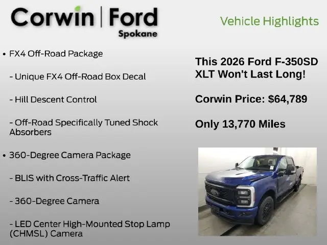 2026 Ford F-350 - $64,789