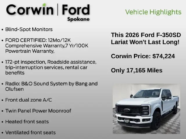 2026 Ford F-350 - $74,224