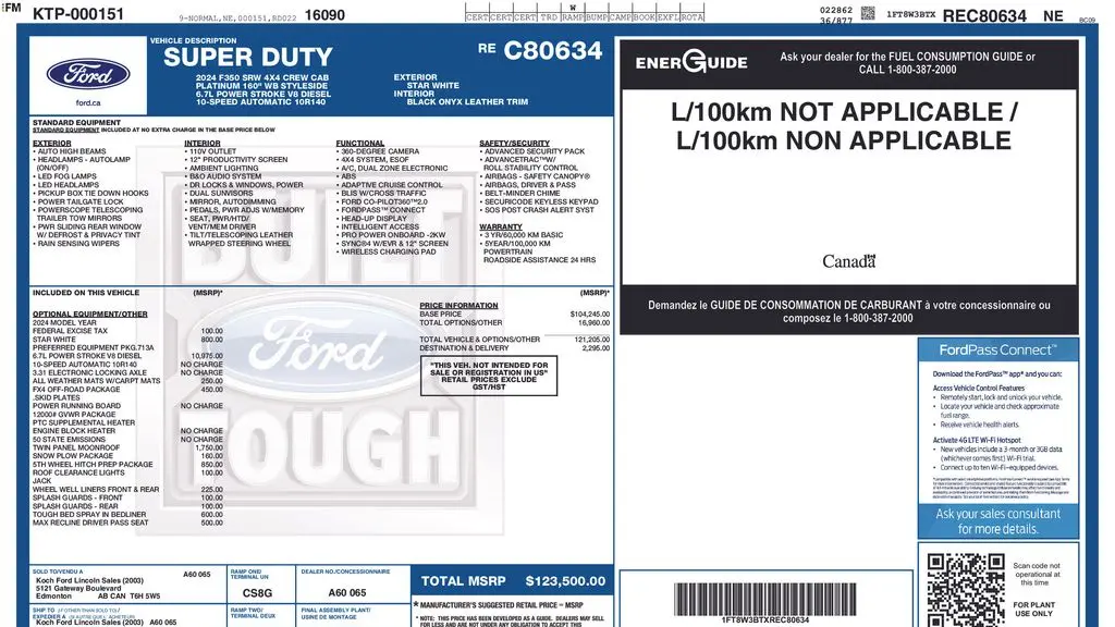 2024 Ford F-350 Super Duty Platinum