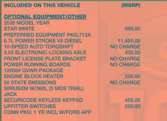 2026 Ford F-350 - $88,990