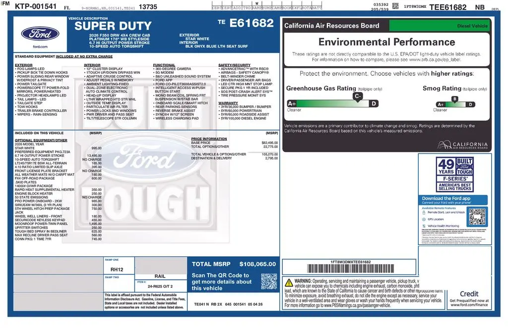 2026 Ford F-350 - $89,777