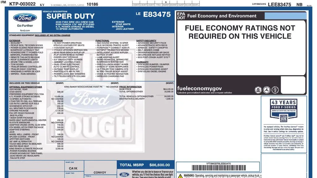 2020 Ford F-350 Super Duty King Ranch