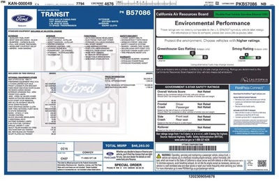 2023 Ford Transit 250 3DR SWB Low Roof Cargo Van