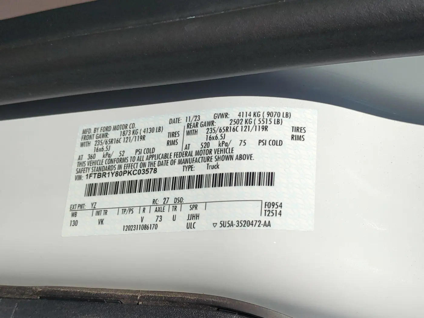 2023 Ford Transit - $29,900