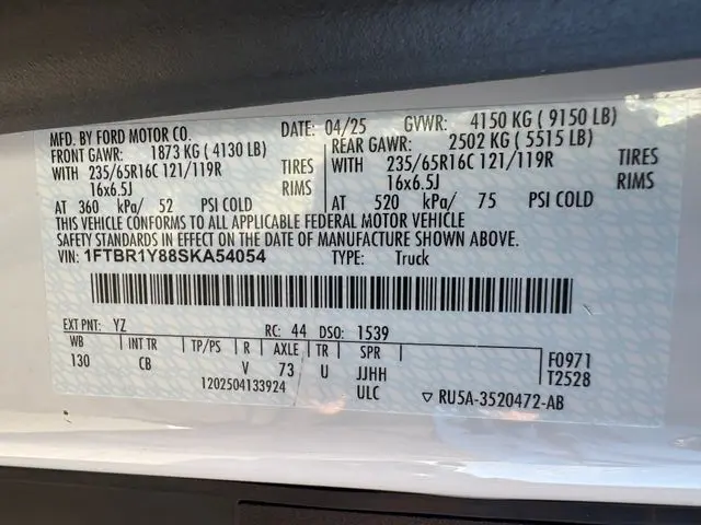 2025 Ford Transit - $31,501