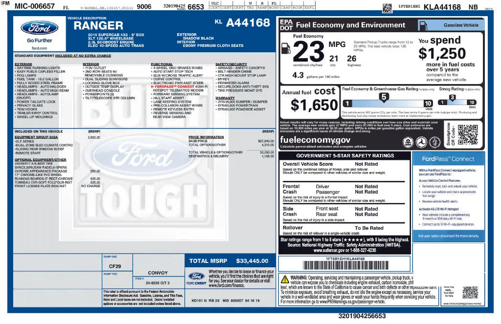 2019 Ford Ranger - $13,898