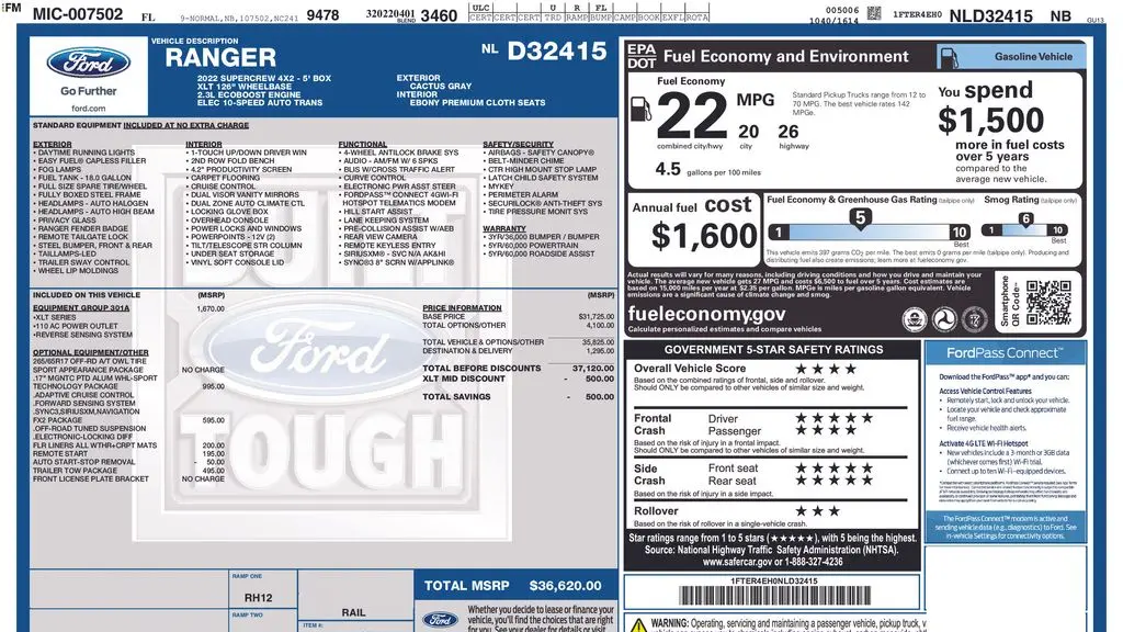 2022 Ford Ranger XL