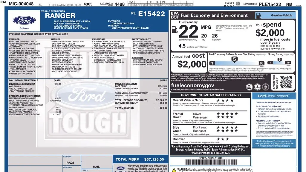 2023 Ford Ranger XL