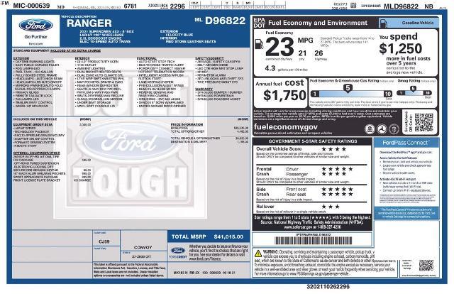 2021 Ford Ranger - $24,901
