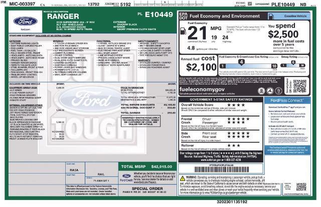 2023 Ford Ranger - $33,585