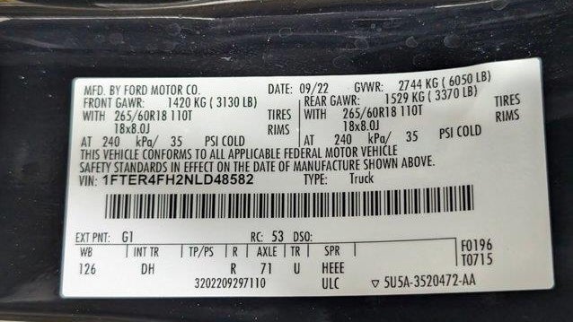 2022 Ford Ranger Lariat