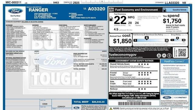 2020 Ford Ranger XLT
