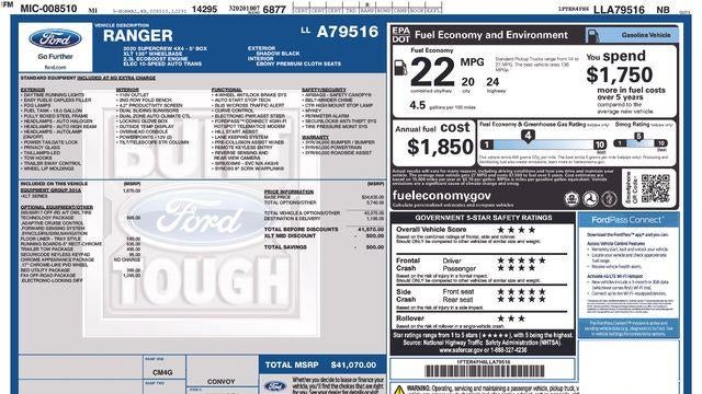 2020 Ford Ranger XL