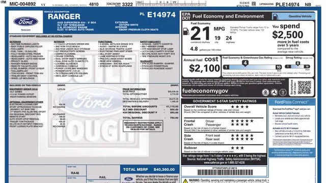 2023 Ford Ranger XL