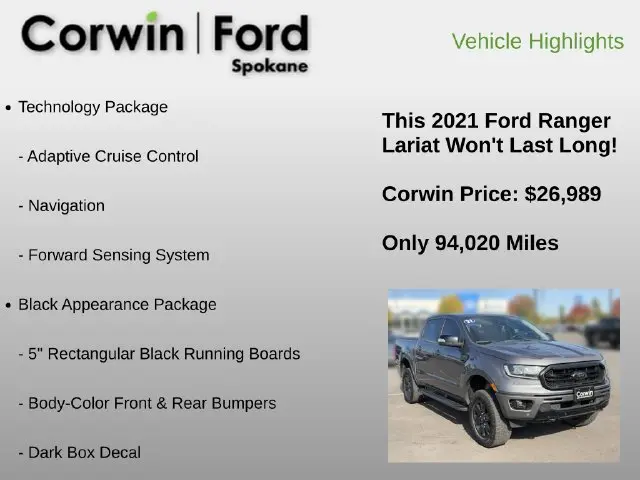 2021 Ford Ranger - $26,989