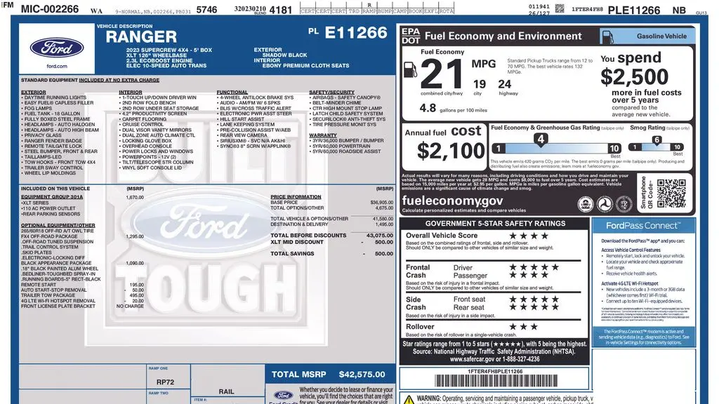 2023 Ford Ranger Lariat
