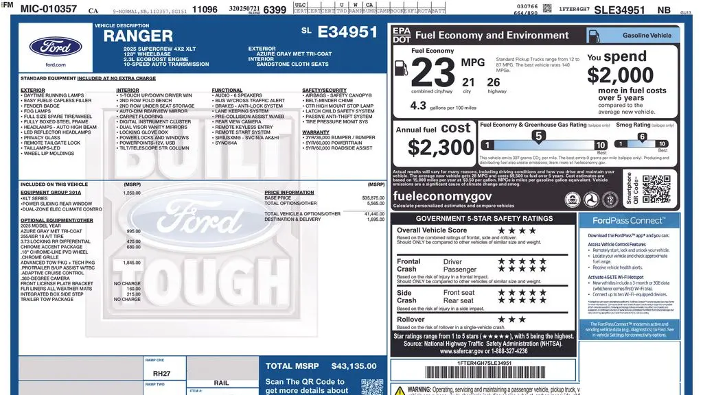 2025 Ford Ranger XLT