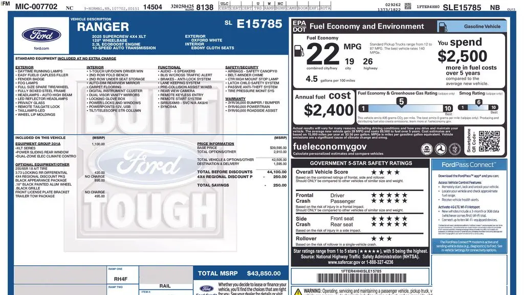 2025 Ford Ranger XLT