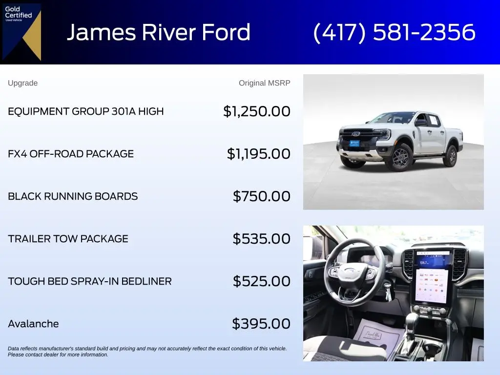 2026 Ford Ranger - $36,969