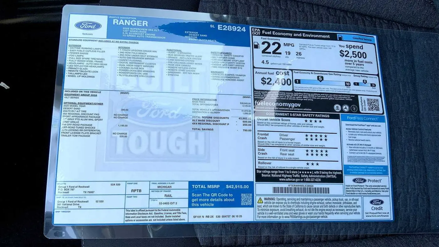 2025 Ford Ranger XLT