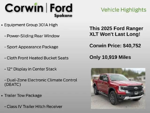 2025 Ford Ranger - $40,752