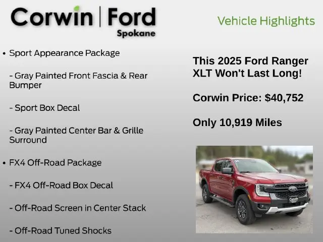 2025 Ford Ranger - $40,752