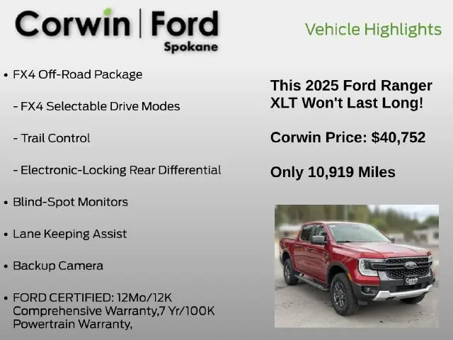 2025 Ford Ranger - $40,752