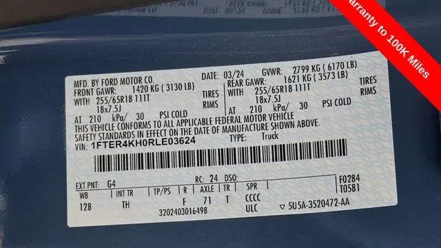 2024 Ford Ranger Lariat