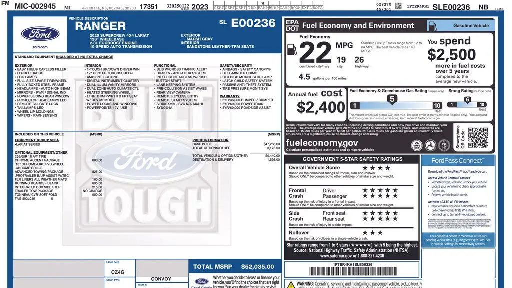 2025 Ford Ranger Lariat