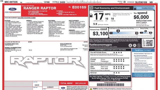 2025 Ford Ranger Raptor