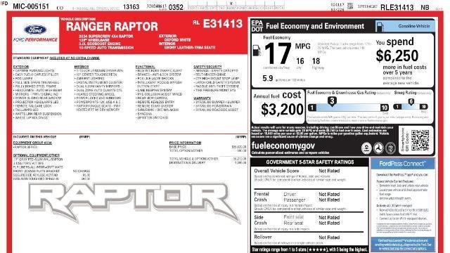 2024 Ford Ranger Raptor