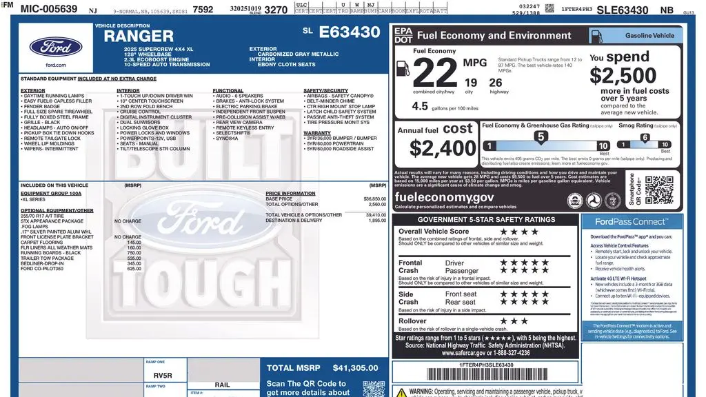 2025 Ford Ranger XL