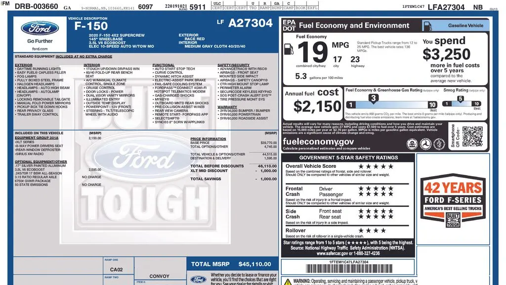 2020 Ford F-150 XL