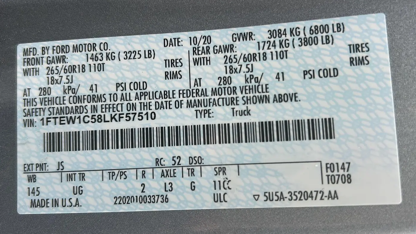 2020 Ford F-150 XL