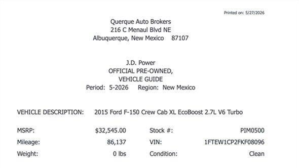 2015 Ford F-150 XL