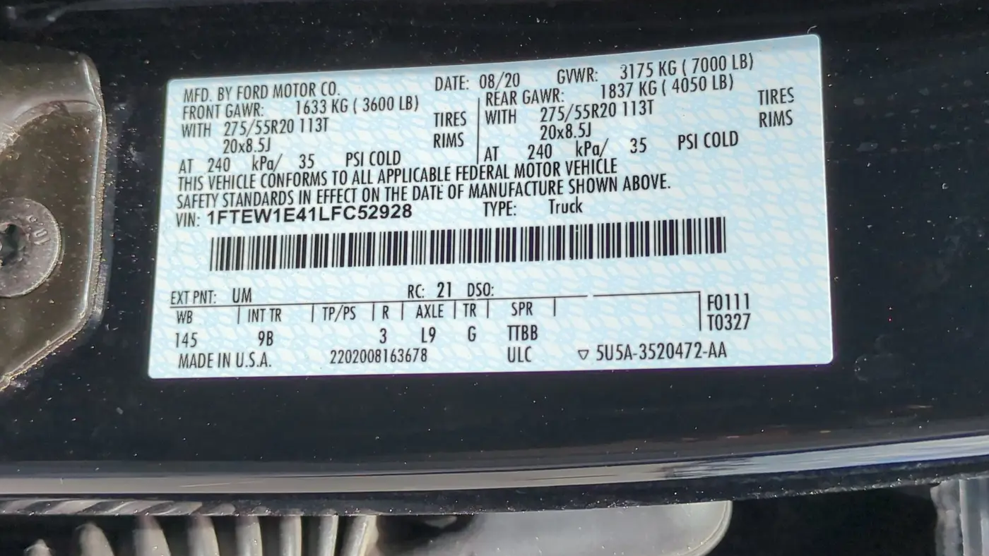 2020 Ford F-150 XL