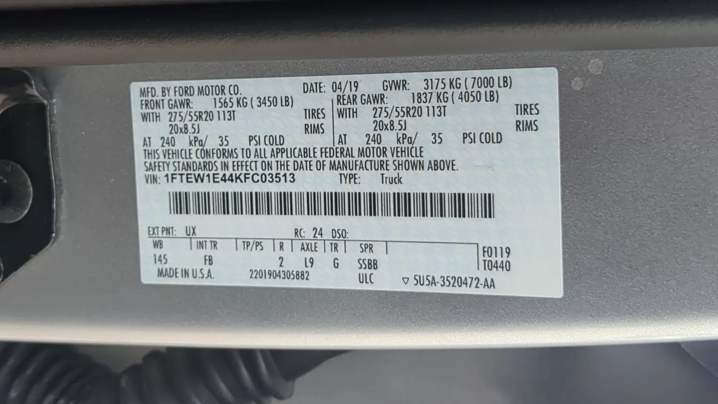 2019 Ford F-150 Platinum