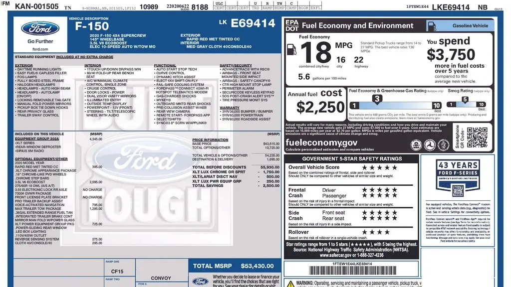 2020 Ford F-150 XL