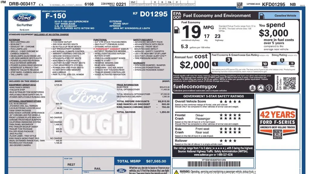 2019 Ford F-150 Platinum