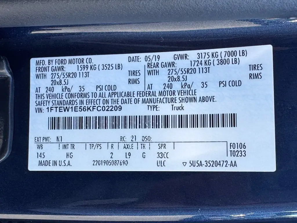 2019 Ford F-150 - $31,780