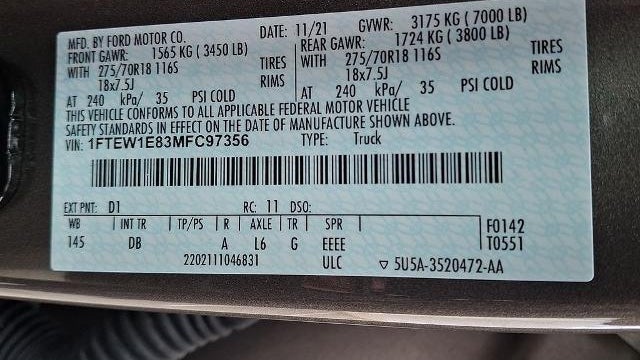 2021 Ford F-150 Tremor