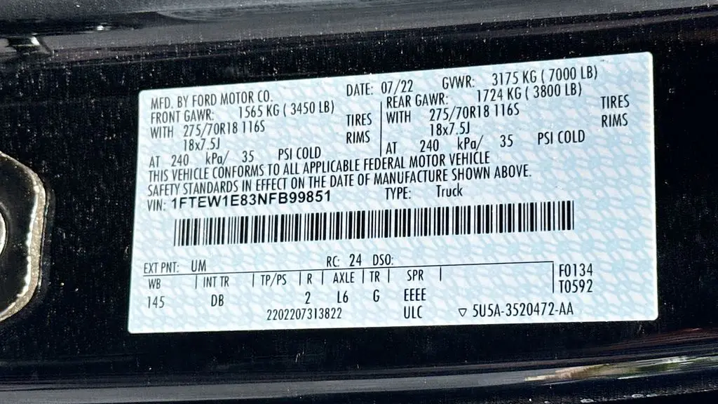 2022 Ford F-150 Tremor