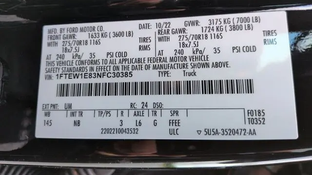 2022 Ford F-150 Tremor