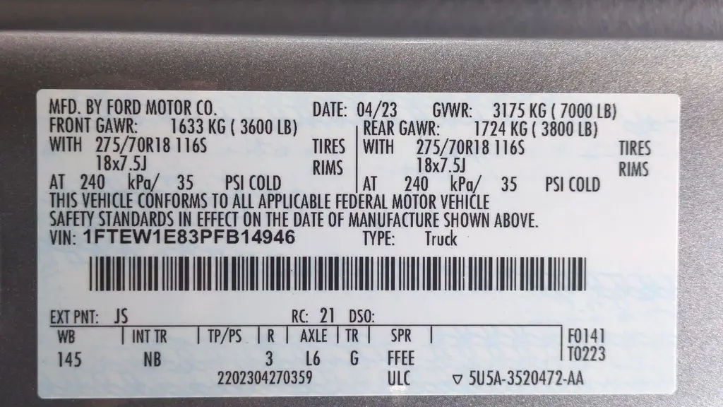 2023 Ford F-150 Tremor